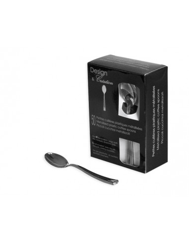 1 Petite Cuillère Plastique Inox Coffret 13,5cm - 50