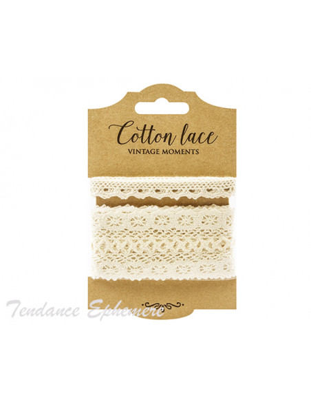 1 Ruban Dentelle Coton Ivoire M4/2 - 3m