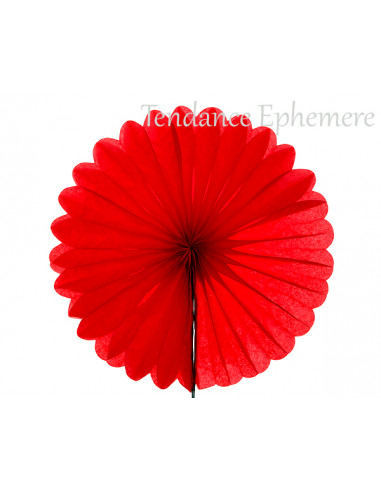 1 Rosace Papier de Soie Rouge 40cm