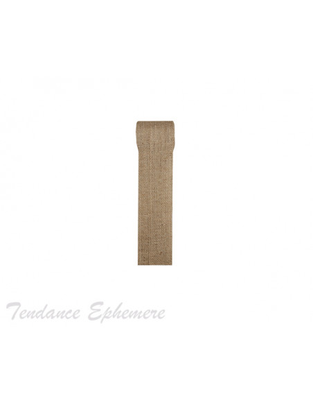 4 Ruban Toile de Jute Naturel 7cm - 5m