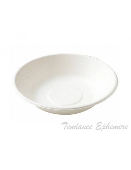 2 Assiette Biodégradable Canne à Sucre Creuse Ronde 680ml - 25