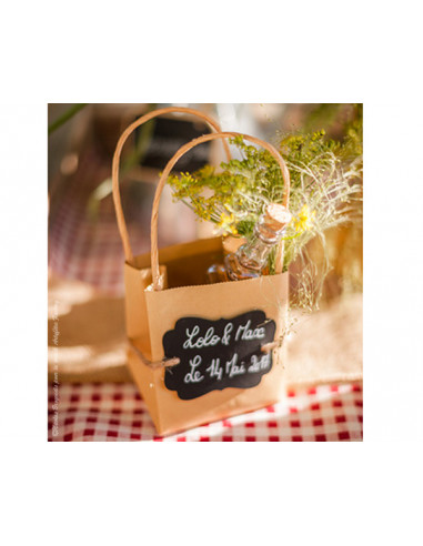 1 Petit Sac Kraft Avec Anse Cordelette 10cm