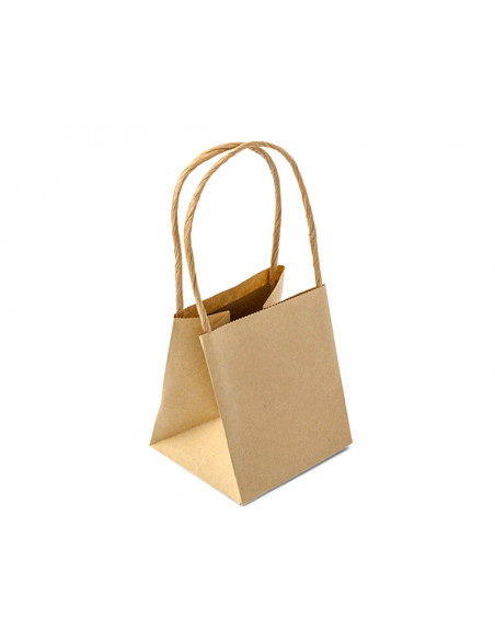 2 Petit Sac Kraft Avec Anse Cordelette 10cm