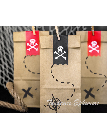 1 Sachet Cadeau Kraft Pirates