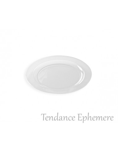 1 Assiette Plastique Ronde Transparente 19cm