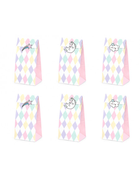 3 Sachet Papier Licorne