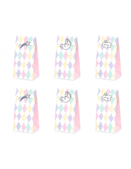 3 Sachet Papier Licorne