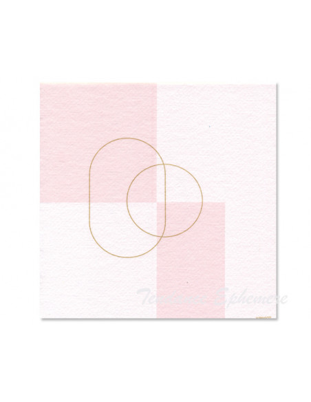 4 Serviette Intissée Ellipse Rose