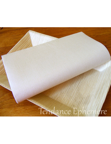1 Serviette Intissée Imitation Tissu Sable 40cm
