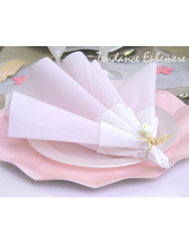 Acheter Serviette jetable cocktail en papier rose x 40 pièces