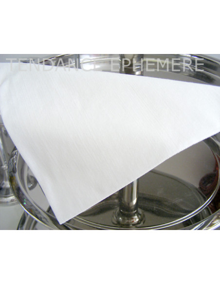 2 Serviette Effet Tissu Blanc 40cm