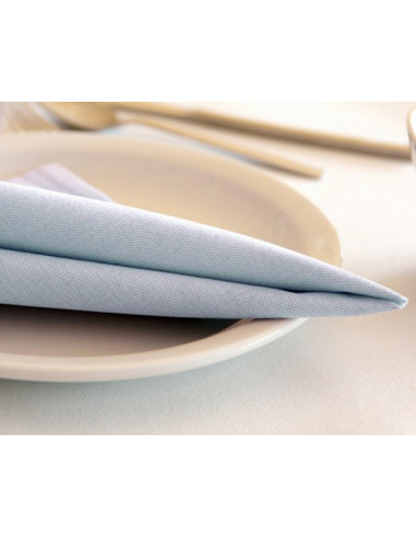 1 Serviette Effet Tissu Bleu Pastel 40cm