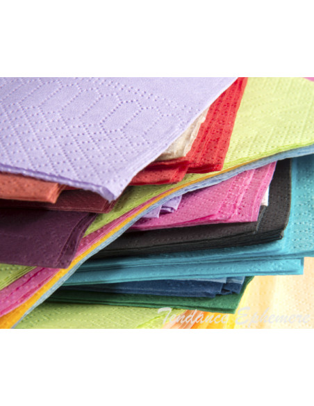 4 Serviette Ouate Couleur 39cm - 16 Coloris