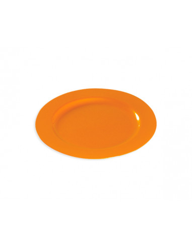 1 Assiette Plastique Ronde Orange 19cm