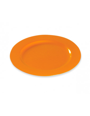 1 Assiette Plastique Ronde Orange 24cm