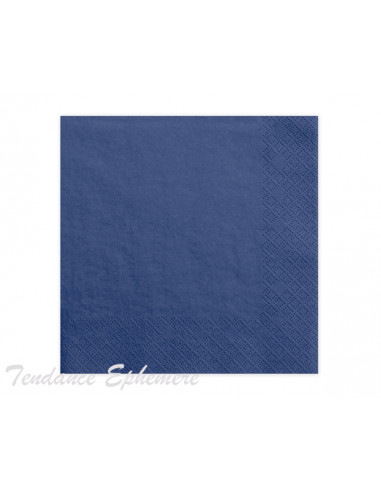 1 Serviette Papier Bleu Marine 33cm
