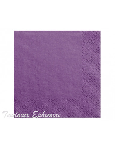 1 Serviette Papier Violet 40cm