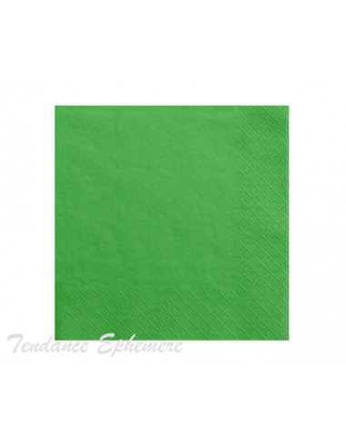 1 Serviette Papier Vert Herbe 33cm