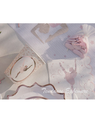 1 Serviette Cocktail Papier Ballerine