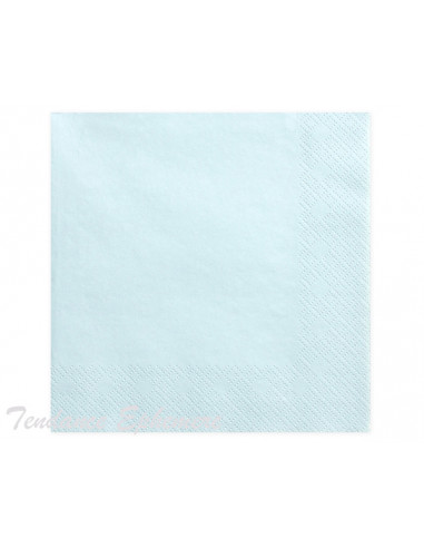 1 Serviette Papier Bleu Pastel 40cm
