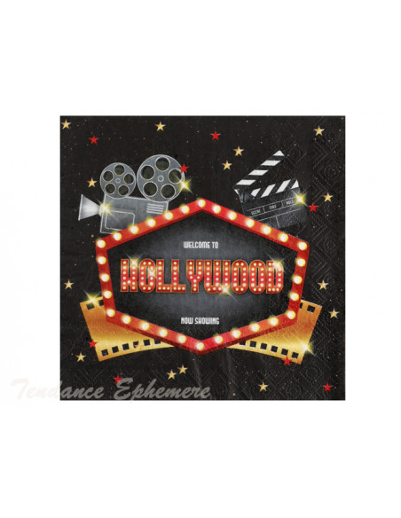 3 Serviette Papier Cinéma Hollywood