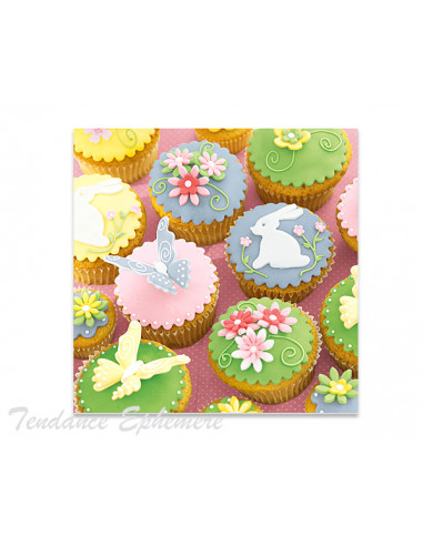 1 Serviette Papier Cupcakes Paques