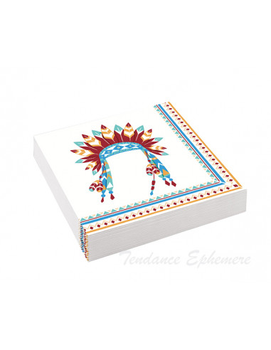 1 Serviette Papier Indien Tepee