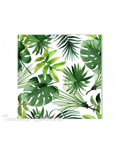 1 Serviette Papier Feuille Monstera Exotique