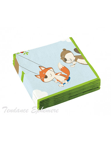 1 Serviette Papier Renard