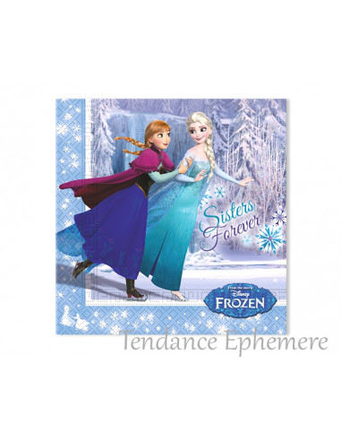 1 Serviette Papier Reine des Neiges