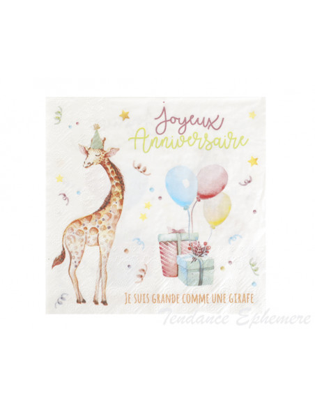 2 Serviette Papier Zoo