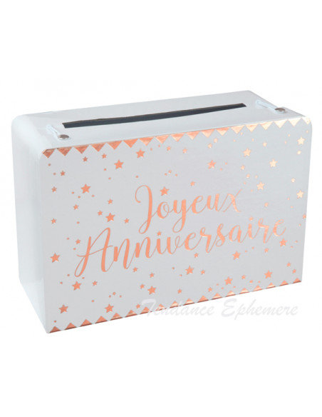 2 Tirelire Joyeux Anniversaire Rose Gold