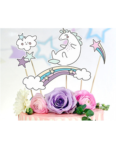 1 Topper Cake Licorne