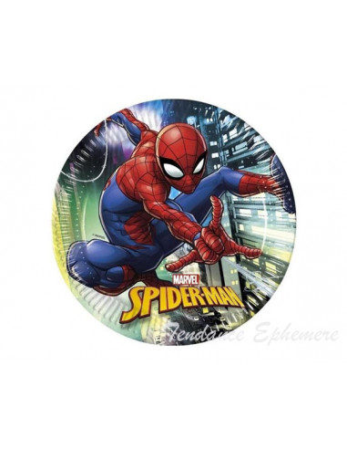 1 Assiette Carton Spiderman Team Up 23cm