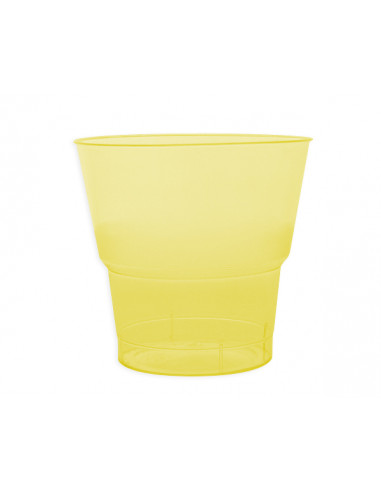 1 Verre Plastique Jaune Cristal 25cl