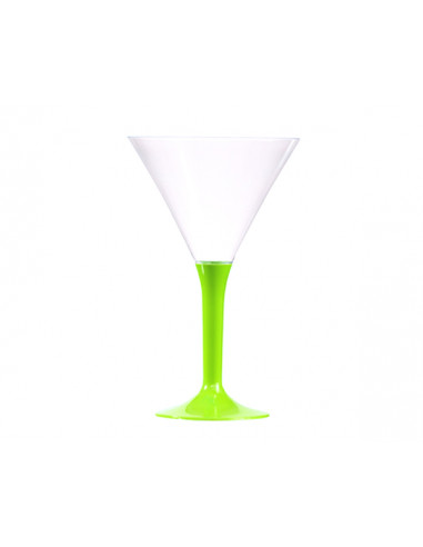 Verre a Cocktail Plastique sur Pied Vert Anis