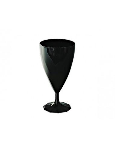 Verre a vin jetable Noir Design 15cl -Vaisselle jetable pas chère