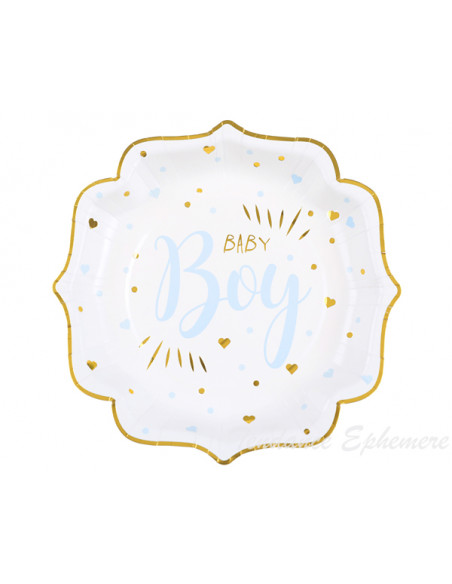 Assiette Carton Baby Boy Bleu 21cm