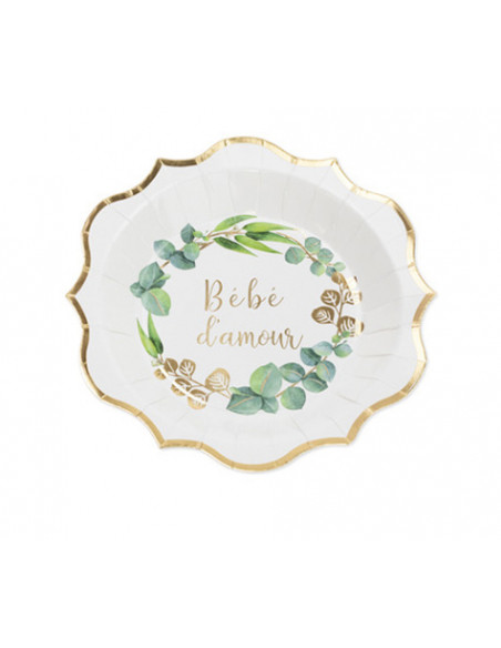 3 Assiette Carton Bébé d Amour 23cm
