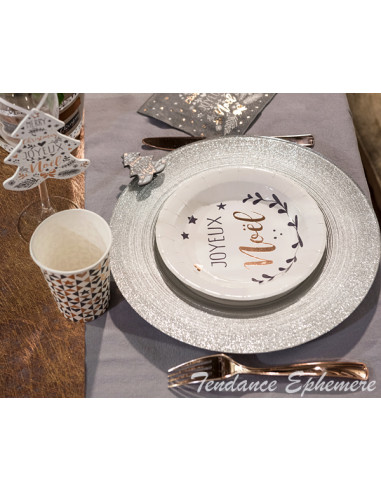 1 Assiette Carton C?ur de Noel 17,5cm