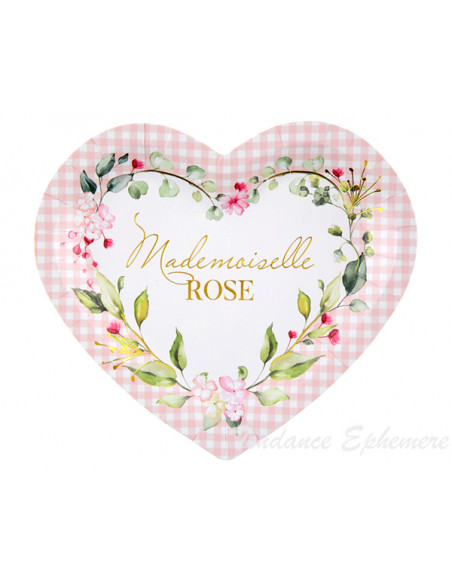 Assiette Carton Mlle Rose 22,5cm