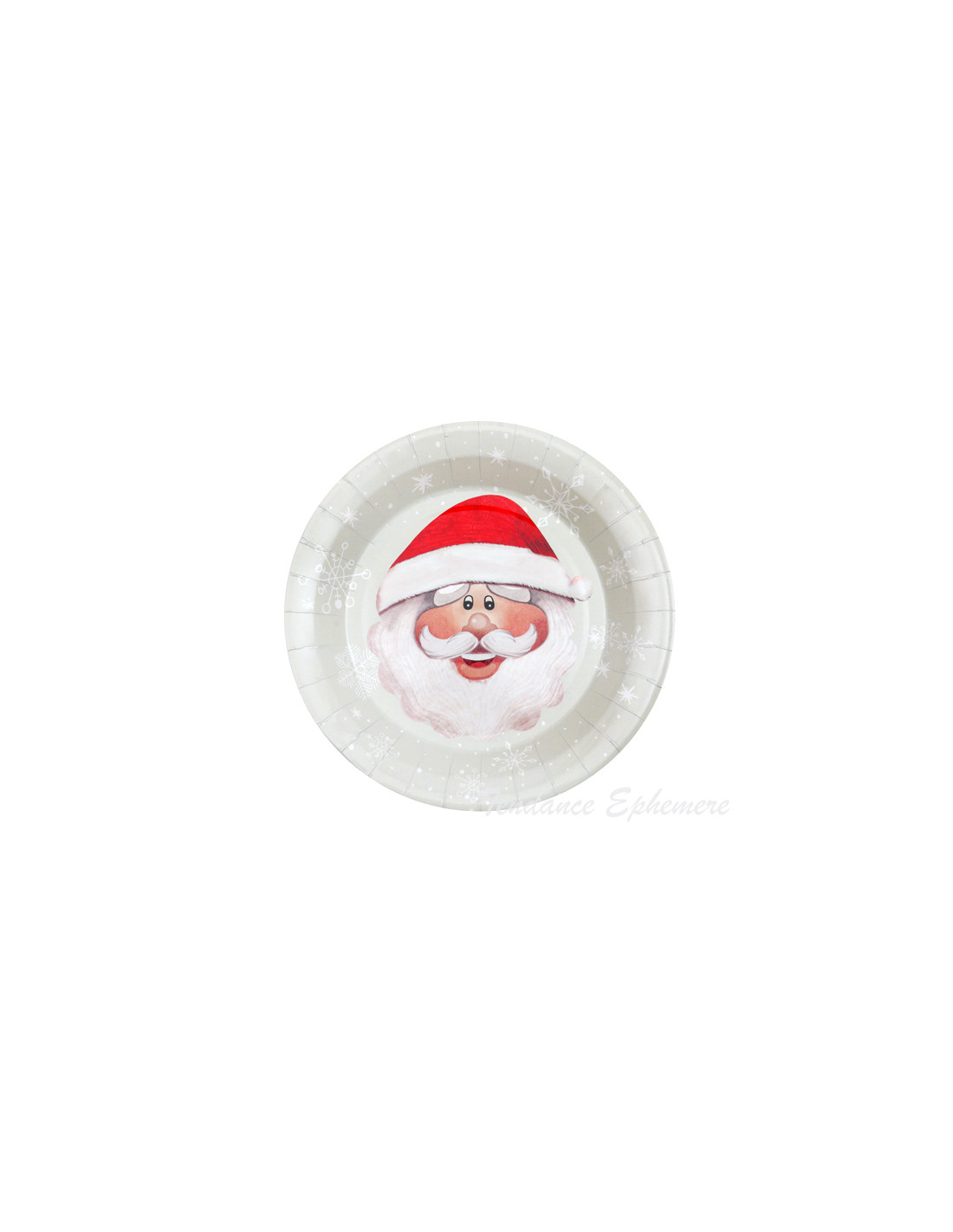 Assiette Carton Père Noel Jovial 23cm SANTEX