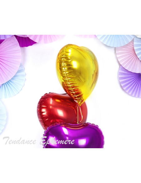 1 Ballon Aluminium Coeur Or 45cm