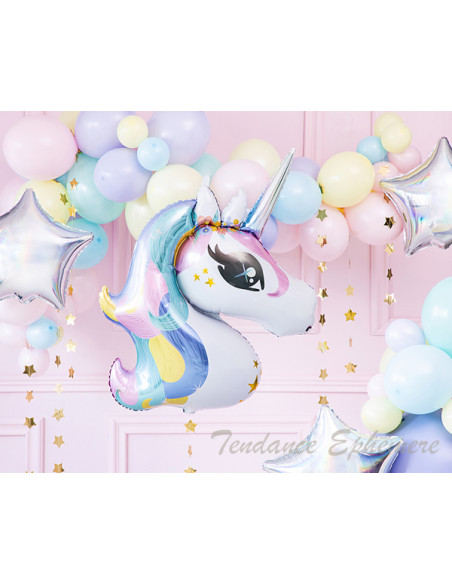 1 Ballon Aluminium Licorne 90cm