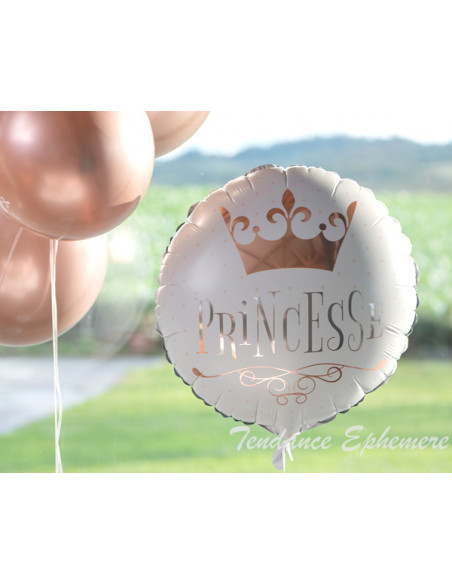 1 Ballon Aluminium Princesse Rose Gold 45cm