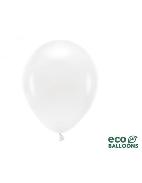 2 10 Ballons Latex Biodegradable Blanc 26cm