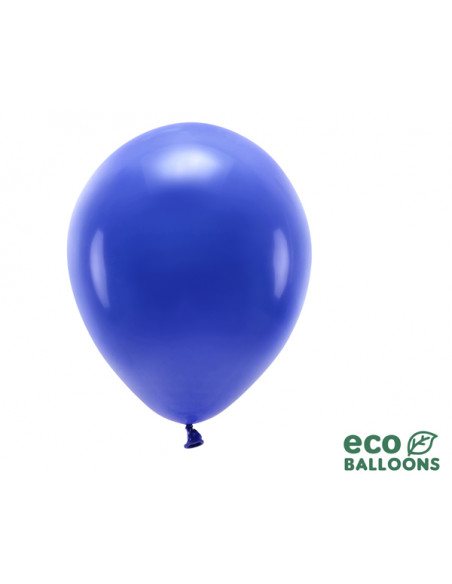 3 10 Ballons Latex Biodegradable Bleu Marine 26cm