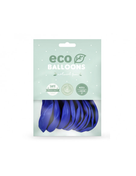 4 10 Ballons Latex Biodegradable Bleu Marine 26cm