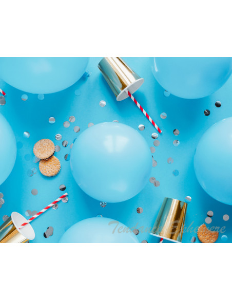 1 10 Ballons Latex Biodegradable Bleu Ciel 26cm