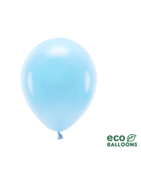 2 10 Ballons Latex Biodegradable Bleu Ciel 26cm